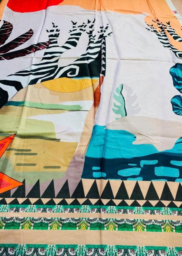 multicolor swiss lawn printed shirt for women
