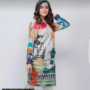 multicolor swiss lawn printed shirt for women