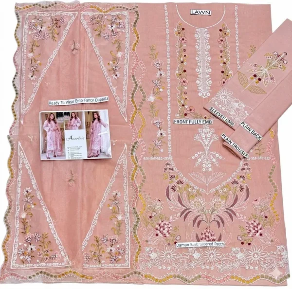 elegant pink embroidered kurta set with dupatta