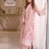 elegant pink embroidered kurta set with dupatta