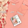 peach embroidered lawn 3 piece suit