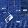 elegant navy blue embroidered lawn 3 piece suit for women