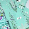 elegant light blue embroidered kurta set 3 piece suit for women